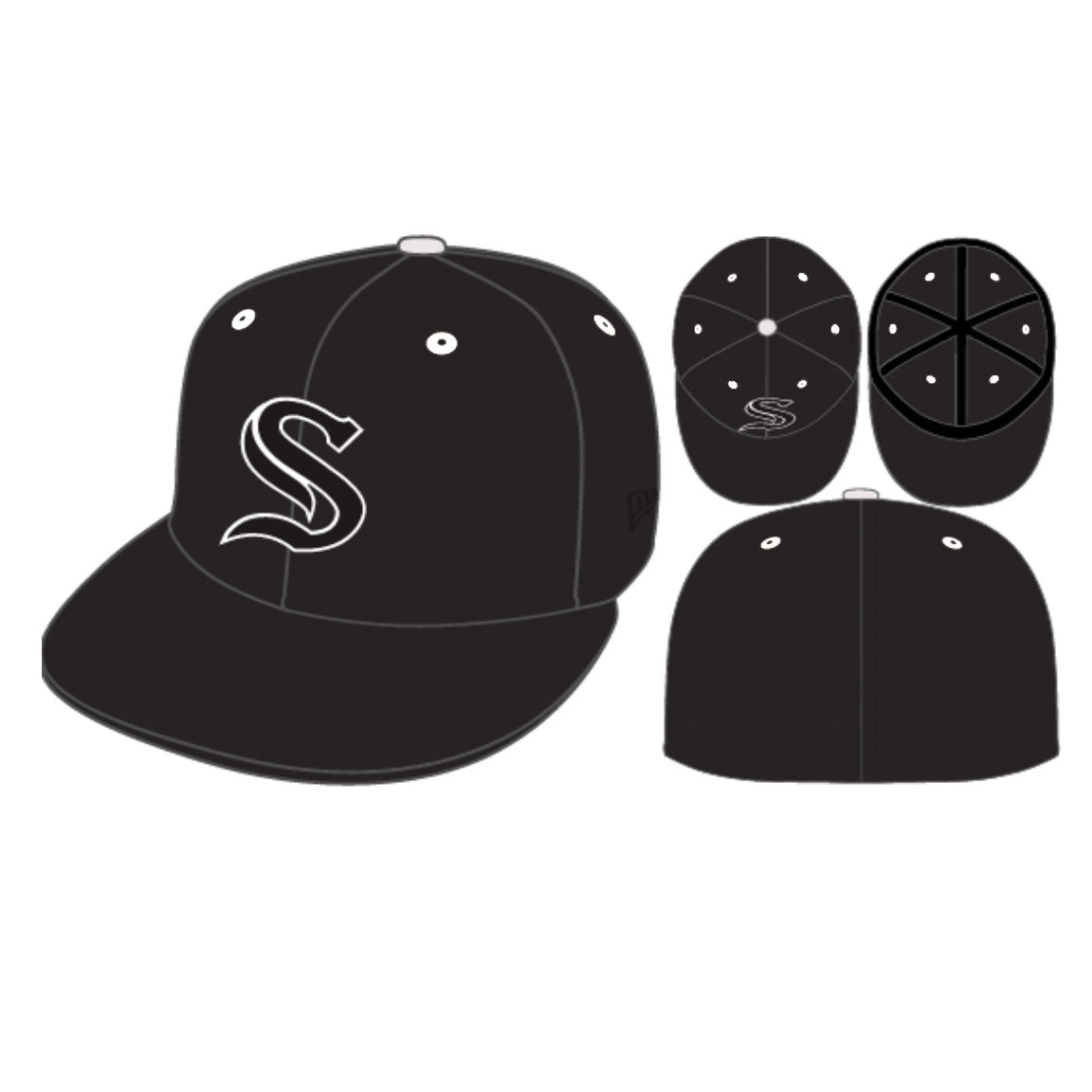 NEW ERA 5950 TEAM PLAYER SPARKS SS BLACK HAT