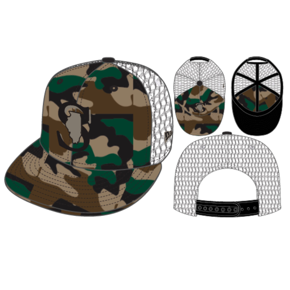 950 SPARKS TRUCKER MESH CAMO HAT