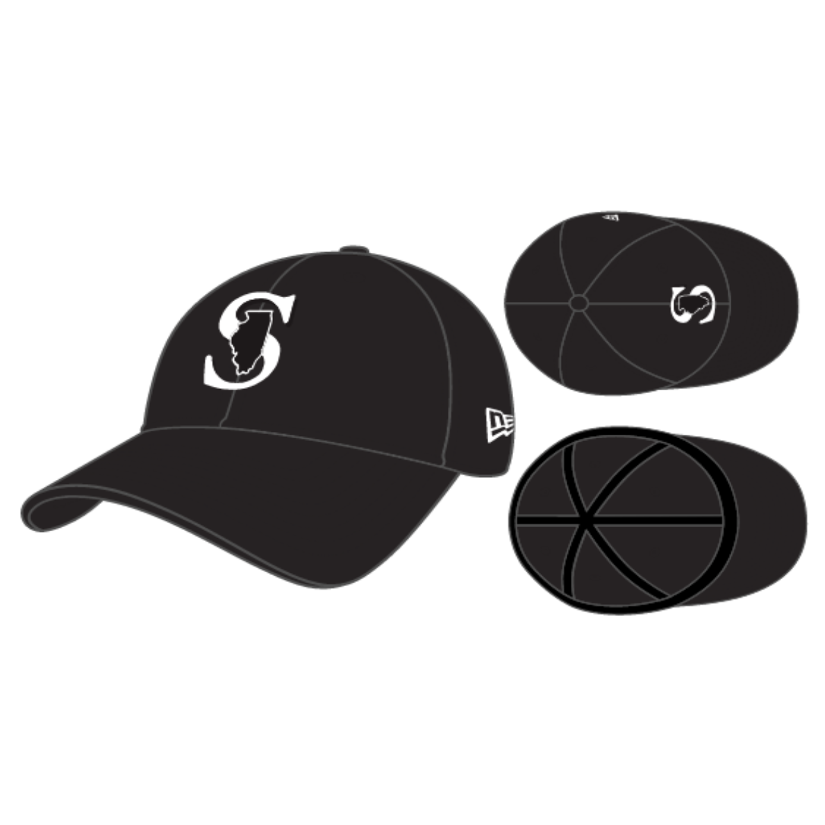 NEW ERA 3930 SPARKS BLACK HAT