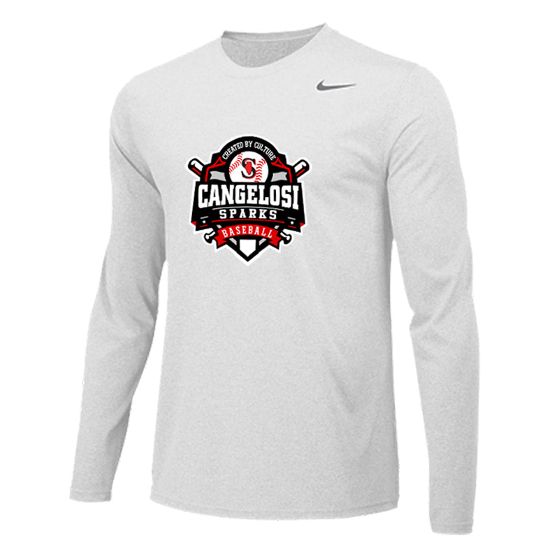 MENS NIKE SPARKS LEGEND LS WHITE