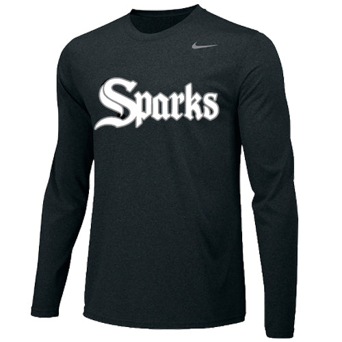 MENS NIKE SPARKS SS LEGEND LS BLACK