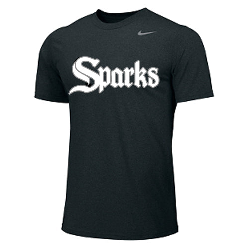 YOUTH NIKE SPARKS LEGEND SHORT SLEEVE BLACK