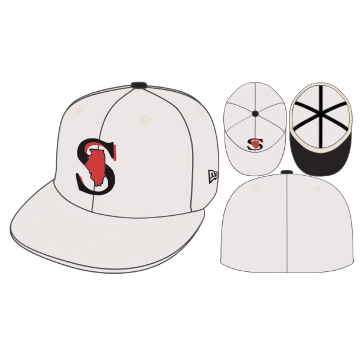 NEW ERA 5950 SPARKS SS WHITE 2024 BENSENVILLE GAME HAT