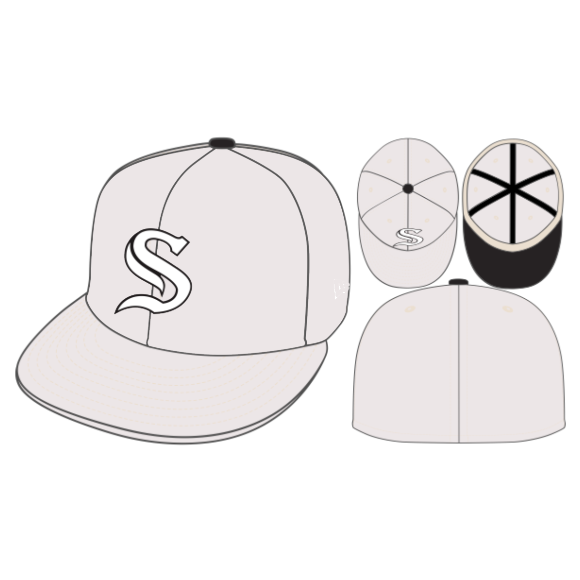 NEW ERA 5950 SPARKS SS WHITE 2024 LOCKPORT GAME HAT