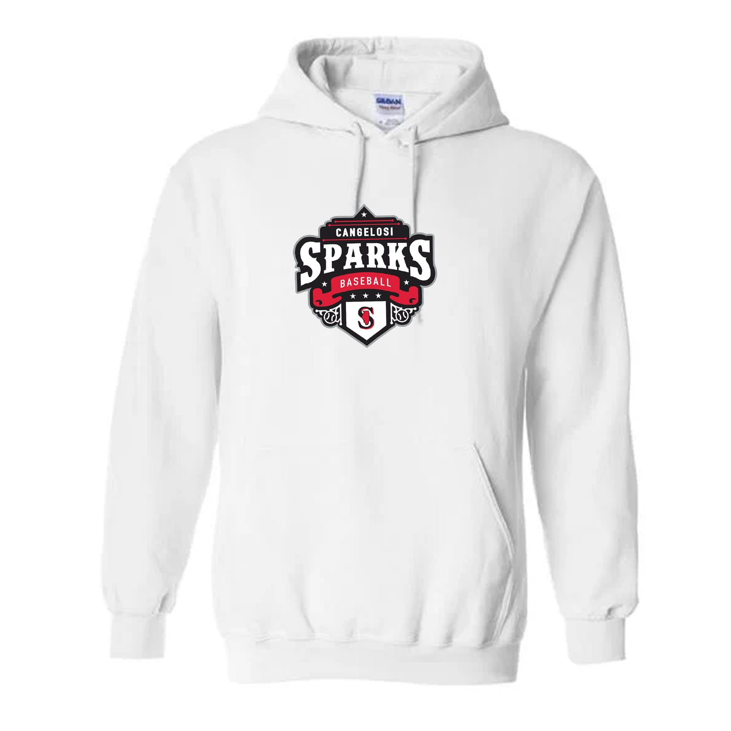 YOUTH GILDAN SPARKS HOODIE WHITE