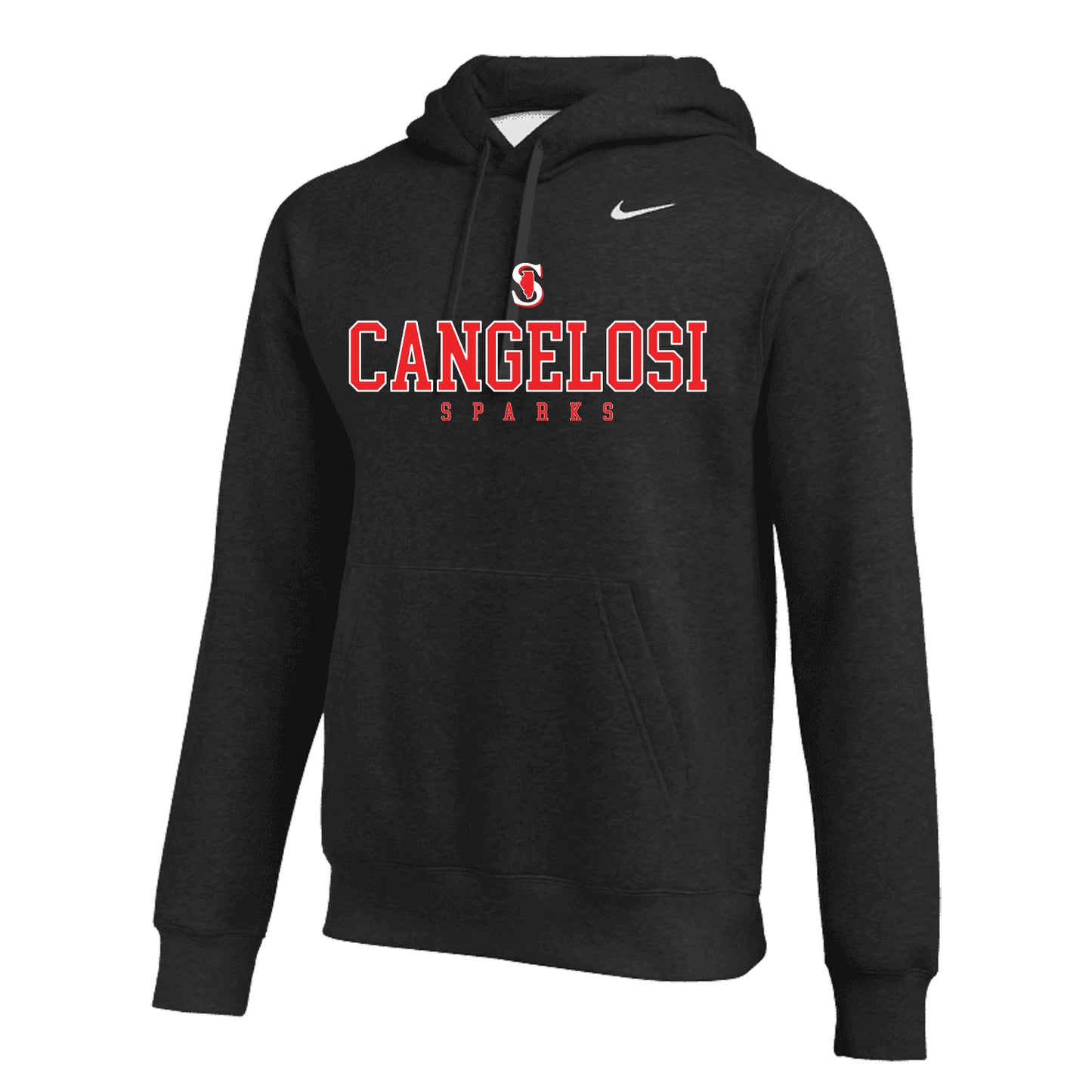 YOUTH NIKE SPARKS CLUB FLEECE HOODIE BLACK