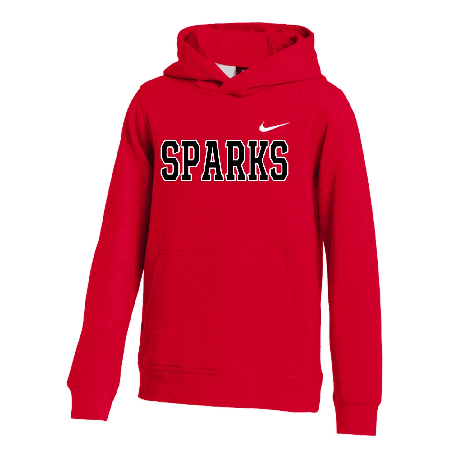 YOUTH NIKE SPARKS CLUB FLEECE HOODIE RED