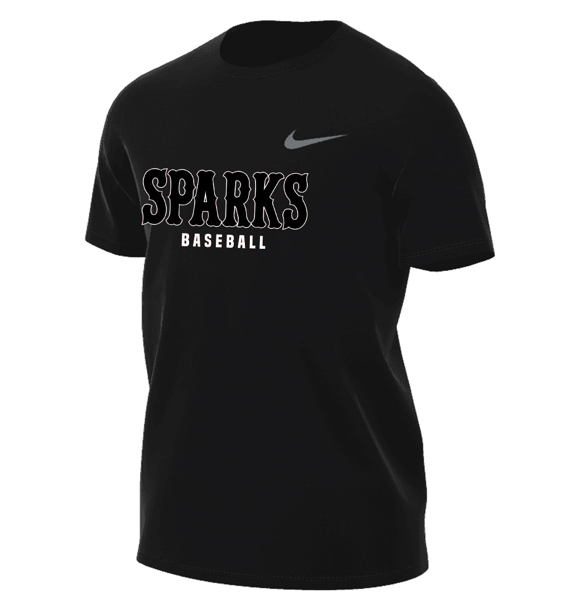 MENS NIKE SPARKS LEGEND SHORT SLEEVE BLACK