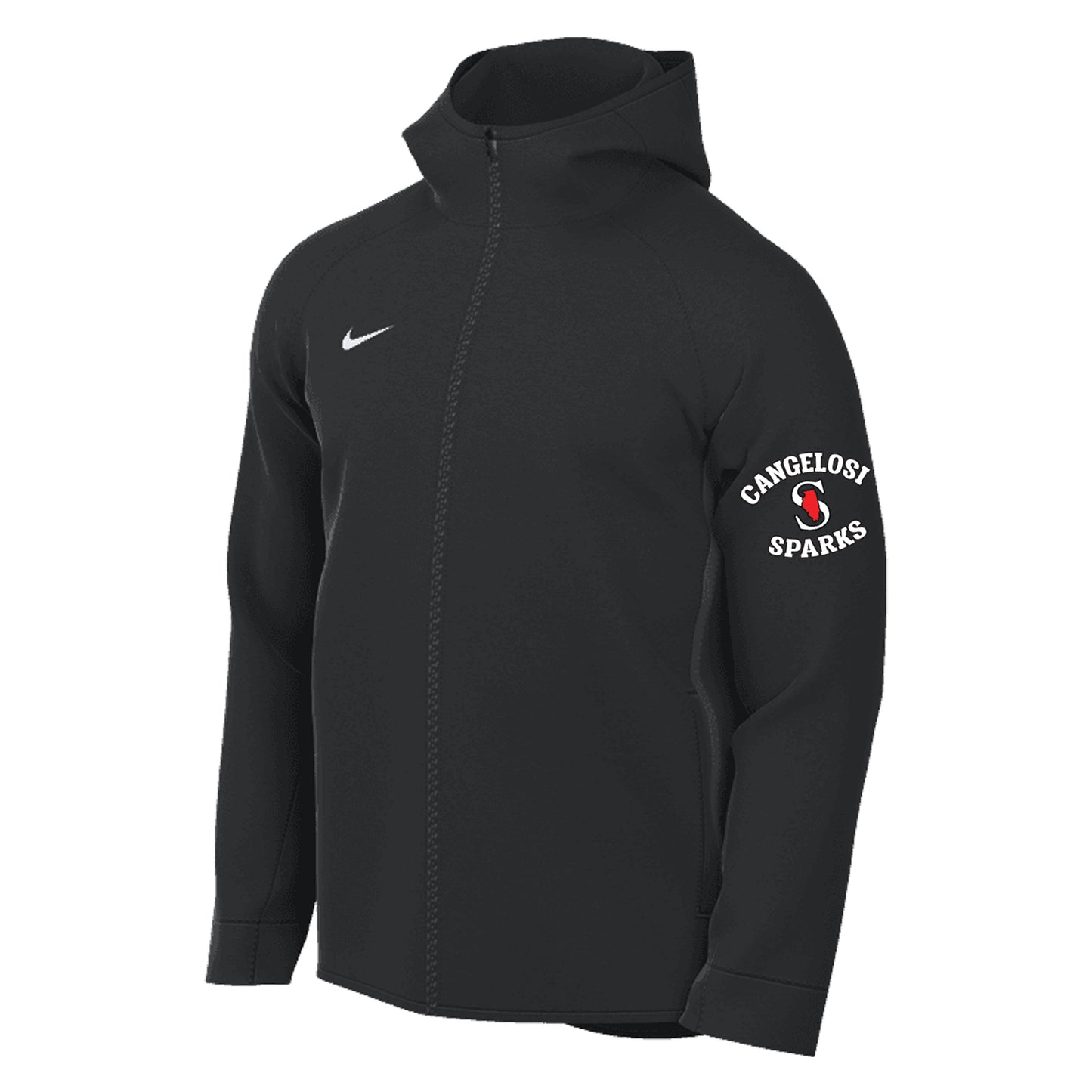 MENS NIKE SPARKS SHOWTIME FULL ZIP HOODIE BLACK