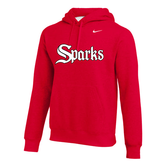 MENS NIKE SPARKS CLUB FLEECE HOODIE RED