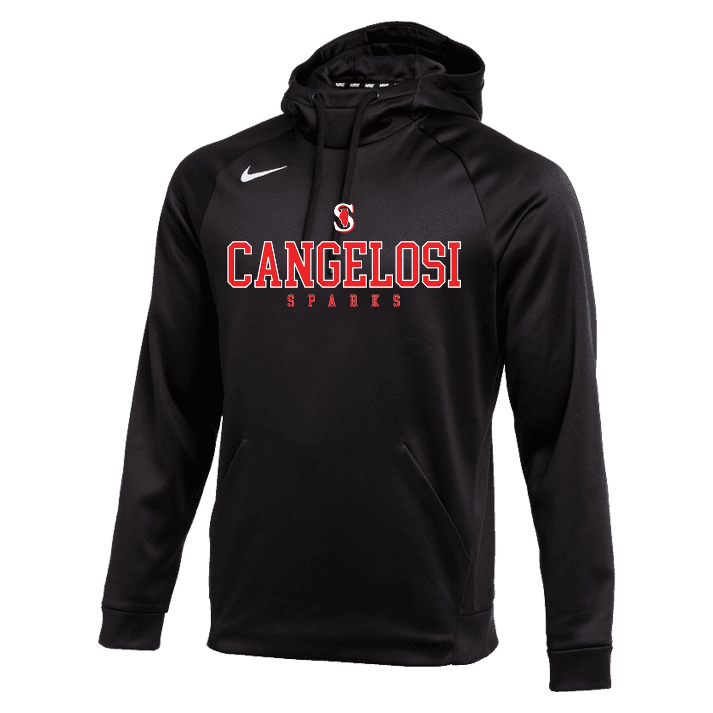 MENS NIKE SPARKS THERMA HOODIE BLACK
