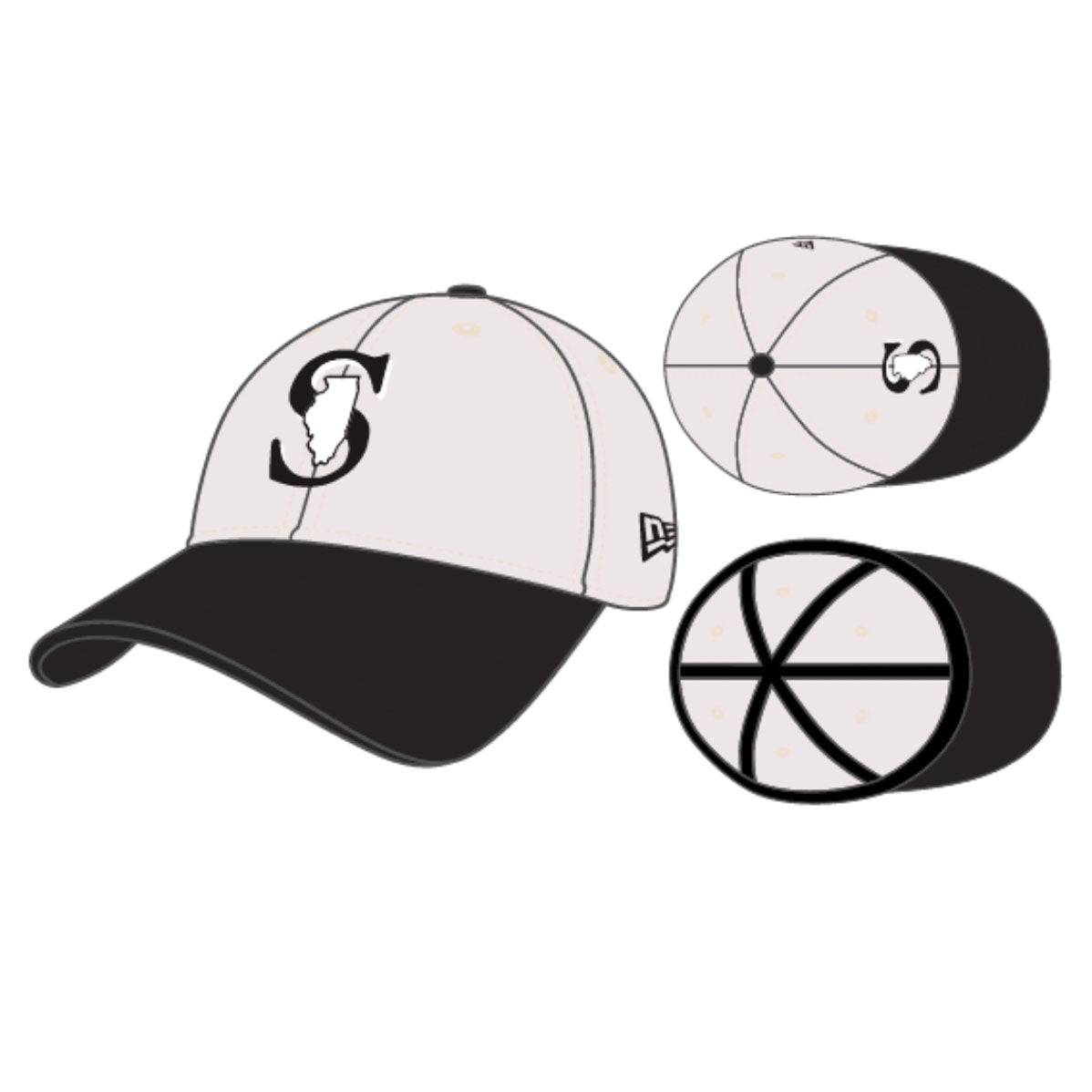 NEW ERA 3930 WHITE SPARKS HAT