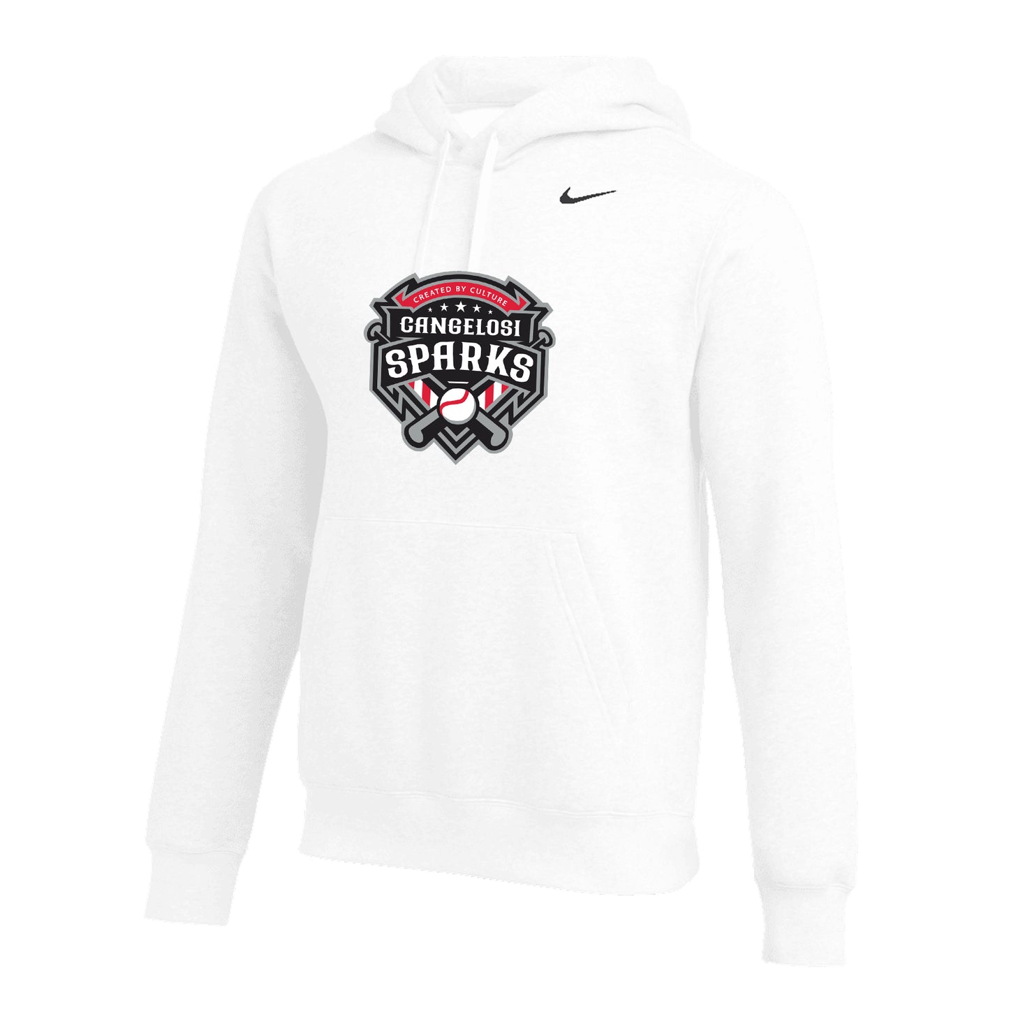 MENS NIKE SPARKS CLUB FLEECE HOODIE WHITE