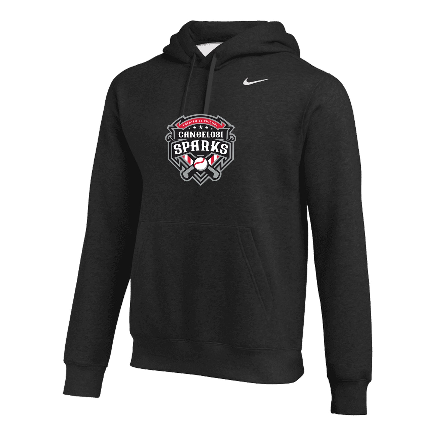 YOUTH NIKE SPARKS CLUB FLEECE HOODIE BLACK