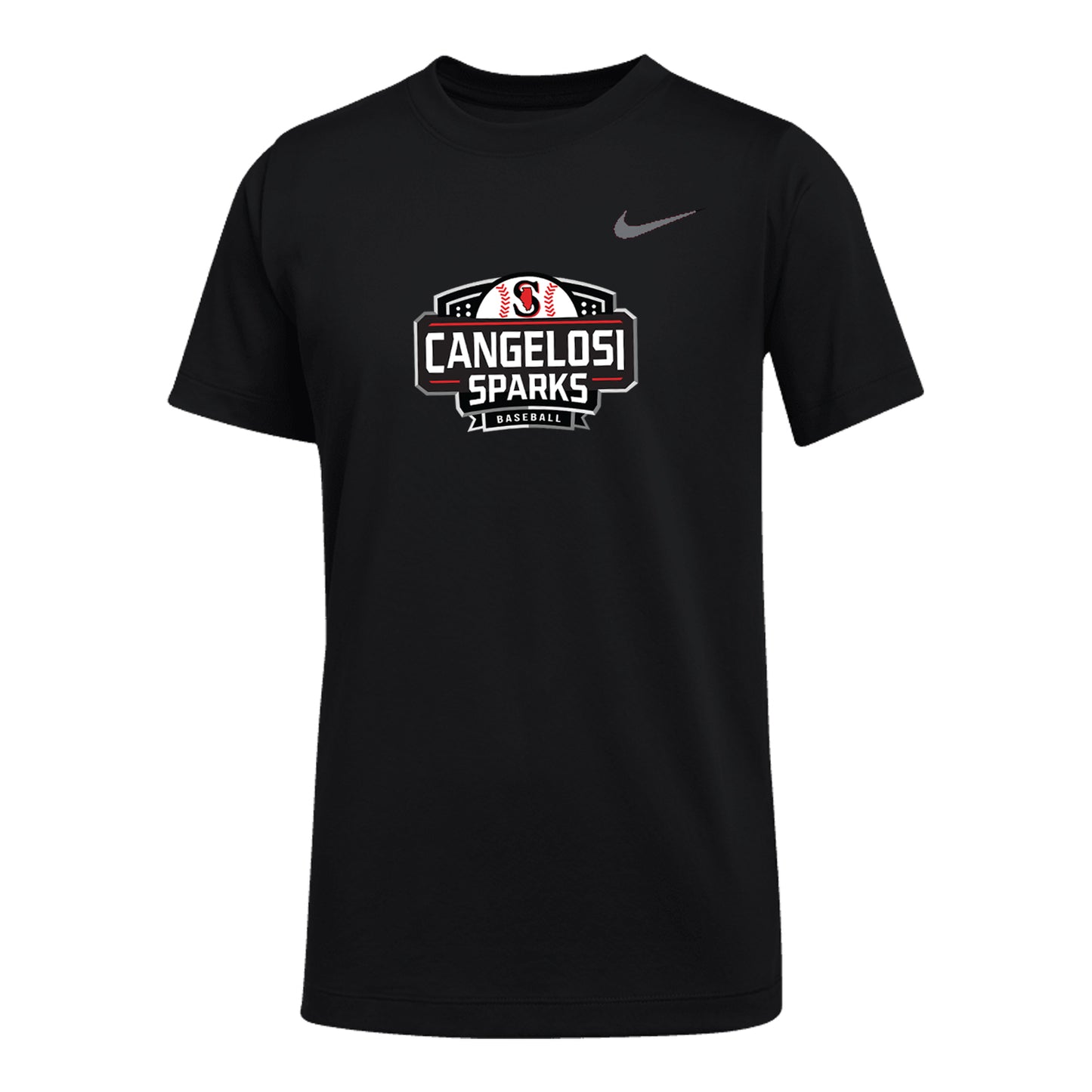 YOUTH NIKE SPARKS LEGEND SHORT SLEEVE BLACK