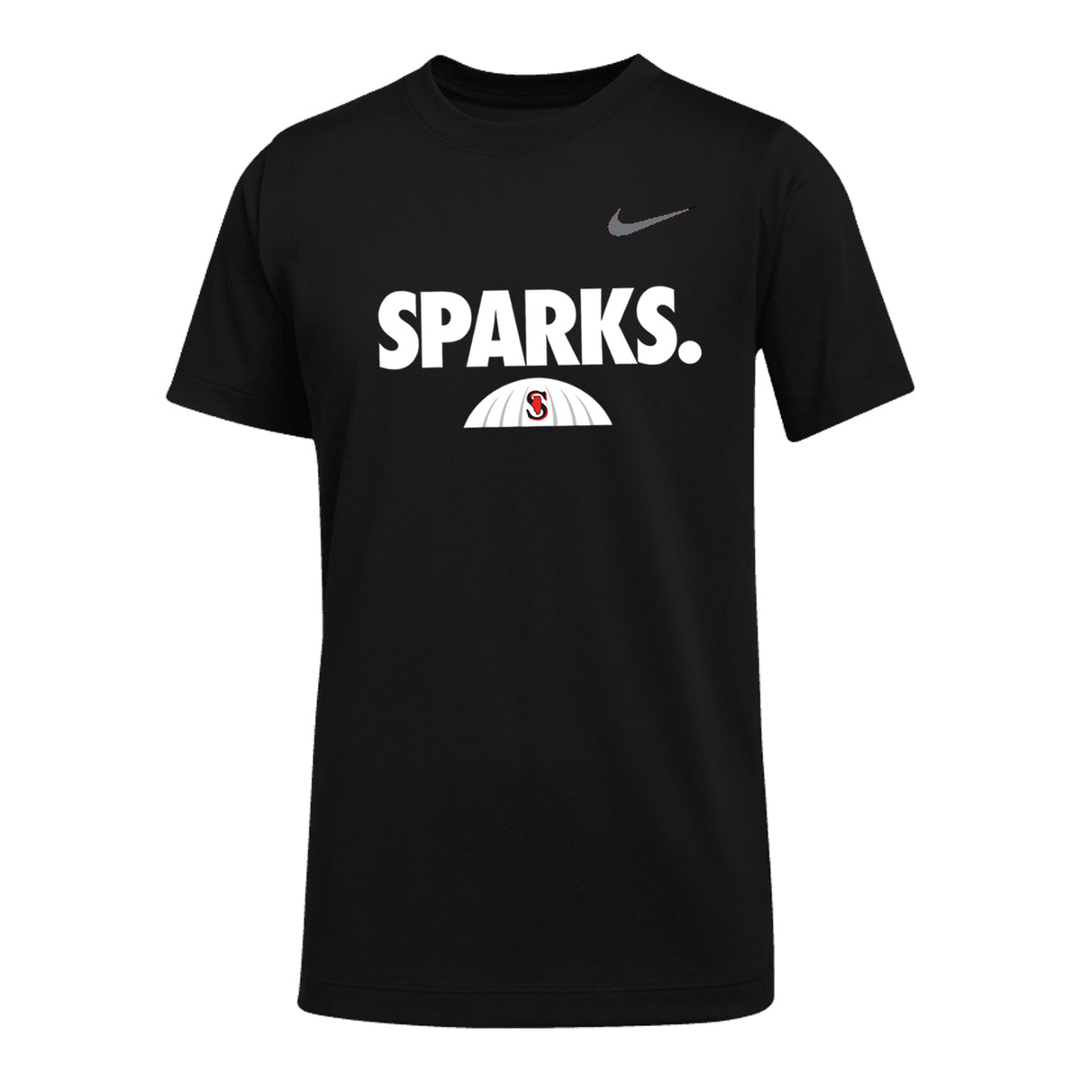 YOUTH NIKE SPARKS LEGEND SHORT SLEEVE BLACK