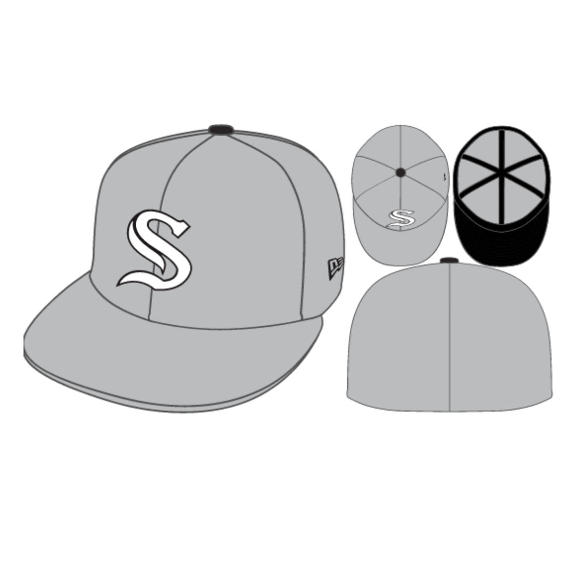 NEW ERA 5950 SPARKS SS GRAY 2023