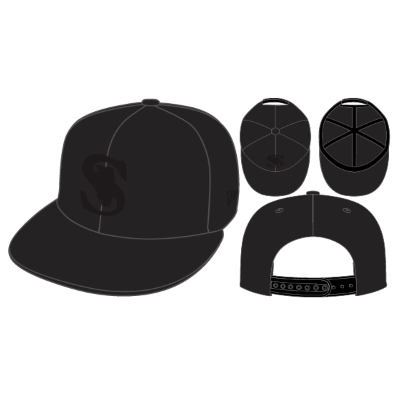 NEW ERA 950 SPARKS BLACKED OUT HAT