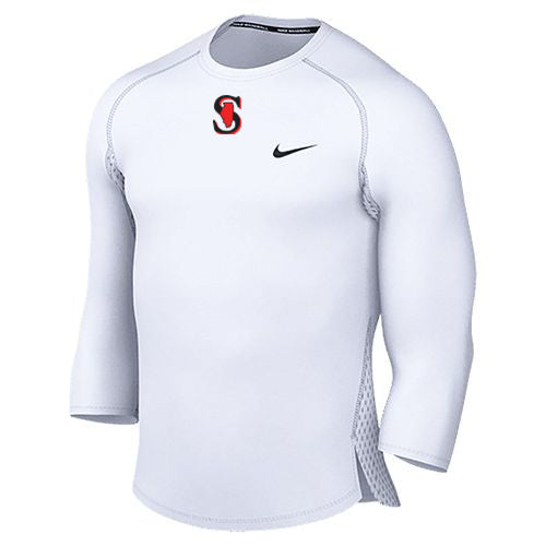 MENS NIKE SPARKS 3/4 SLEEVE SHIRT WHITE