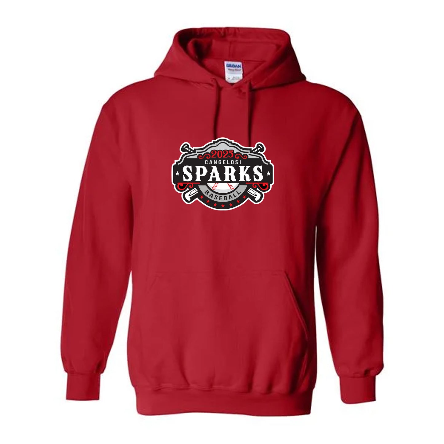 YOUTH GILDAN SPARKS HOODIE RED