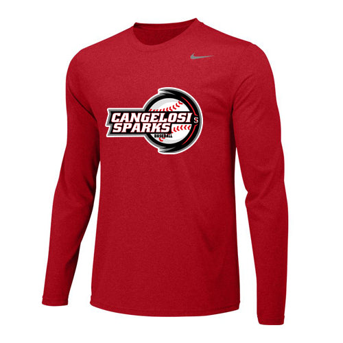 YOUTH NIKE SPARKS LEGEND LONG SLEEVE RED