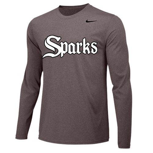 YOUTH NIKE SPARKS LEGEND LONG SLEEVE GRAY