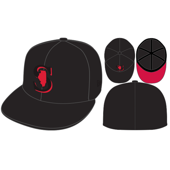 NEW ERA 5950 SPARKS BLACK HAT RED