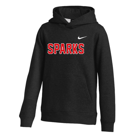 YOUTH NIKE SPARKS CLUB FLEECE HOODIE BLACK