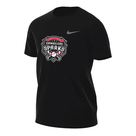 YOUTH NIKE SPARKS LEGEND SHORT SLEEVE BLACK
