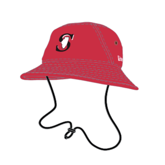 NEW ERA BUCKET HAT RED