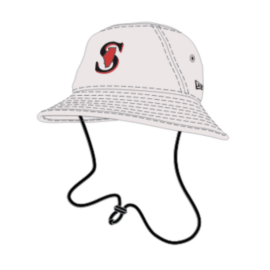 NEW ERA BUCKET HAT WHITE