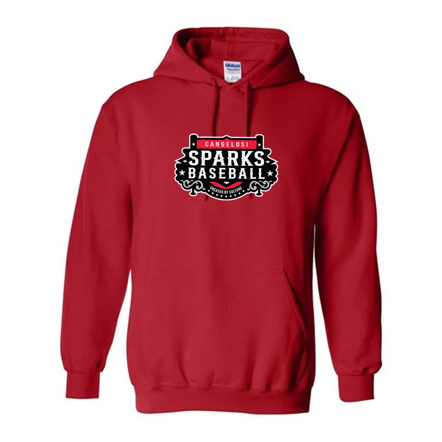 ADULT GILDAN SPARKS HOODIE RED