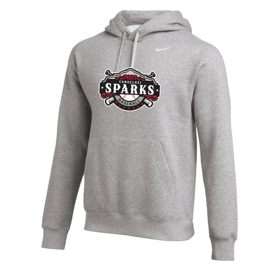YOUTH NIKE SPARKS CLUB FLEECE HOODIE GRAY