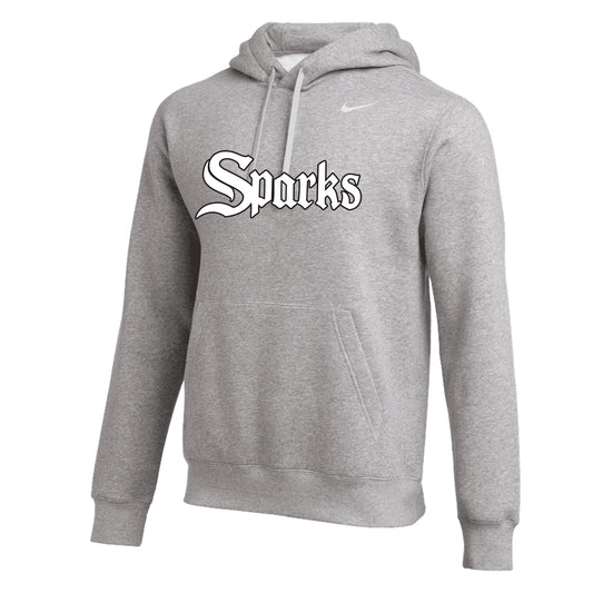 WOMENS NIKE SPARKS CLUB FLEECE HOODIE GRAY