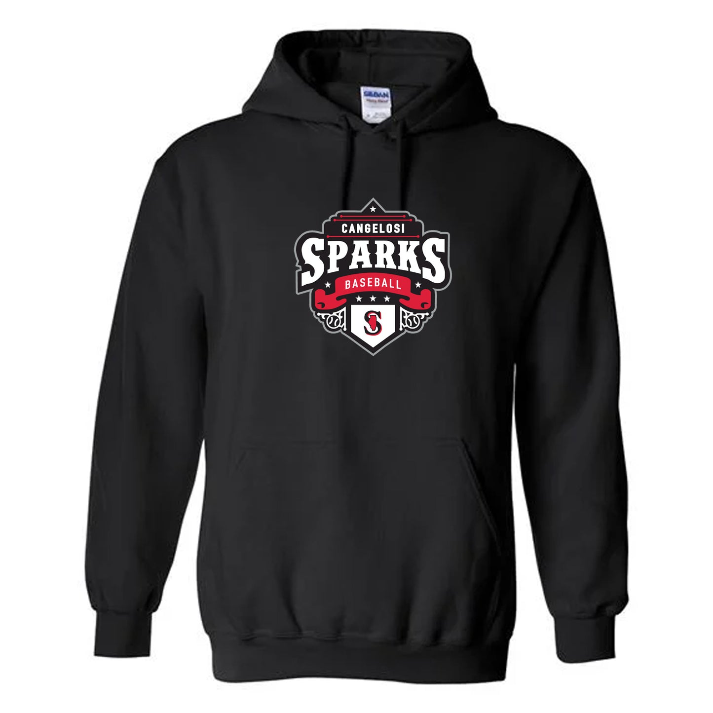 ADULT GILDAN SPARKS HOODIE BLACK