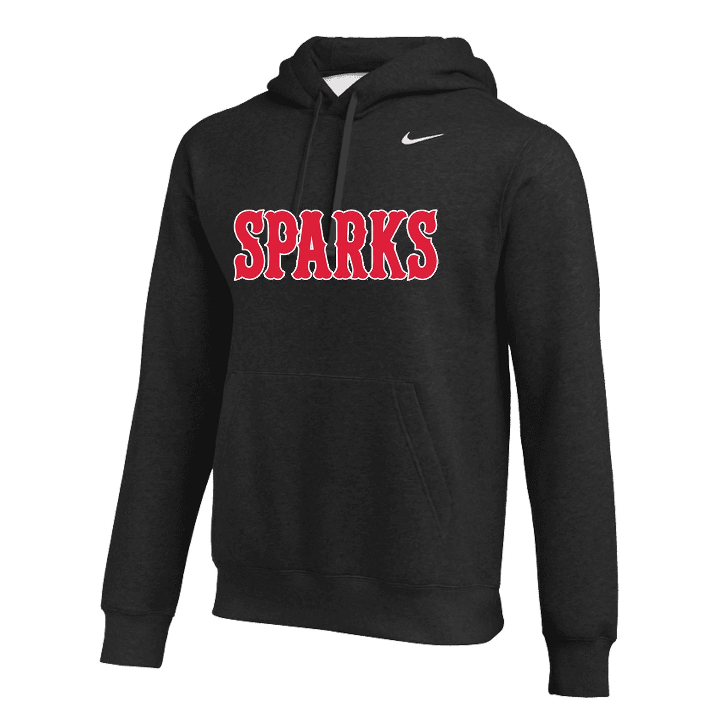 YOUTH NIKE SPARKS CLUB FLEECE HOODIE BLACK