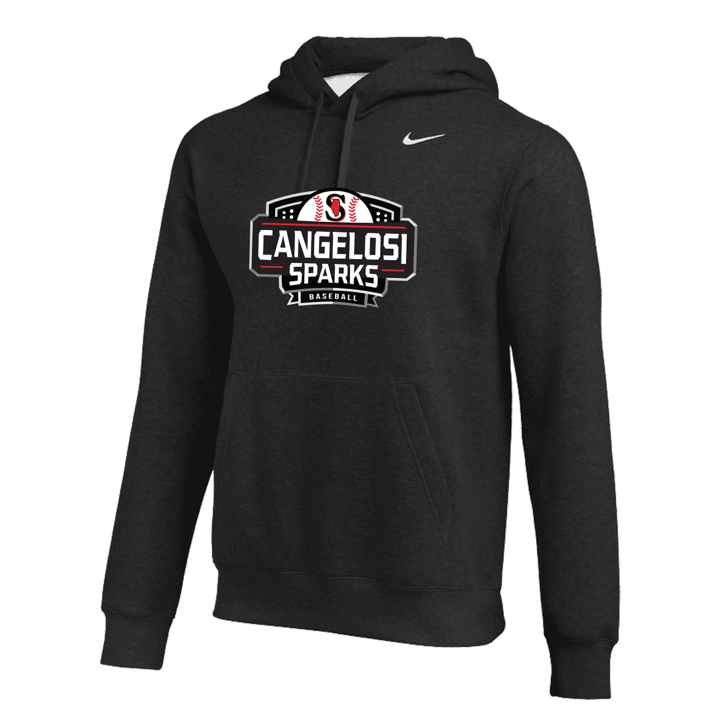 YOUTH NIKE SPARKS CLUB FLEECE HOODIE BLACK