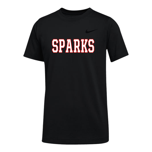 YOUTH NIKE SPARKS LEGEND SHORT SLEEVE BLACK