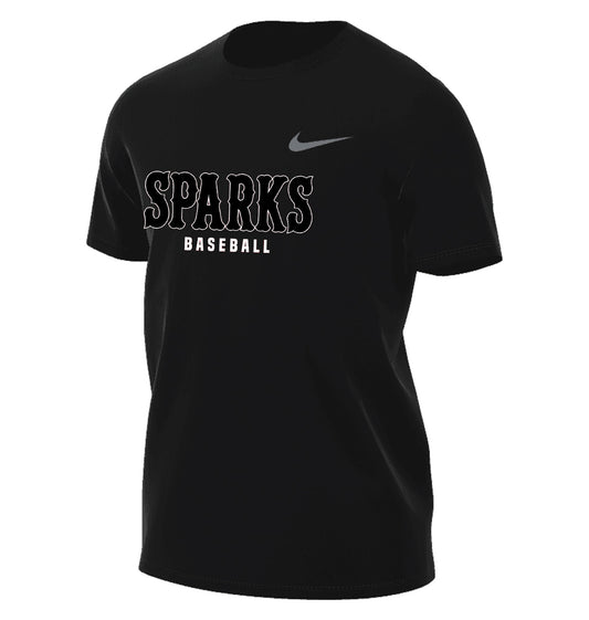 MENS NIKE SPARKS LEGEND SHORT SLEEVE BLACK