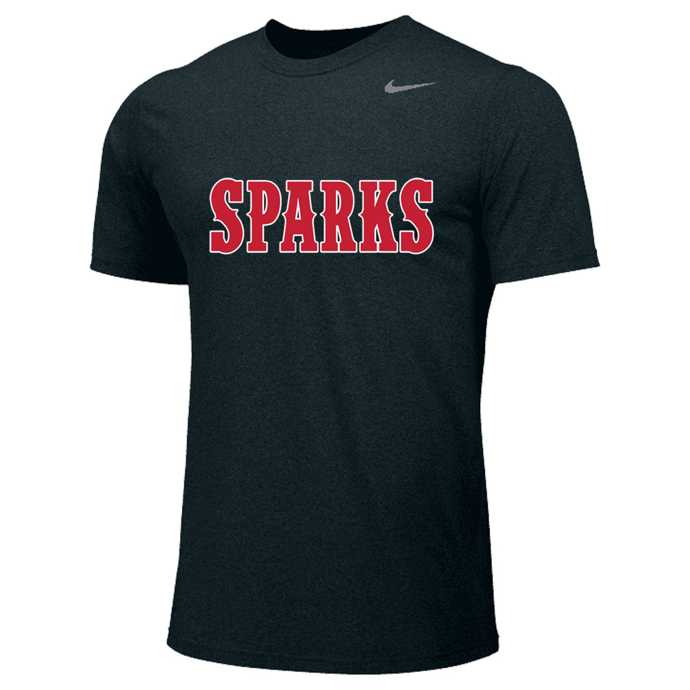 MENS NIKE SPARKS LEGEND SHORT SLEEVE BLACK