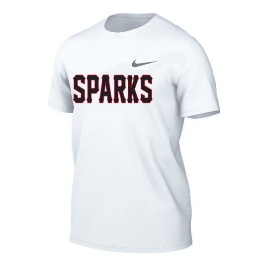 MENS NIKE SPARKS LEGEND SHORT SLEEEVE WHITE