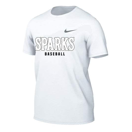 MENS NIKE SPARKS LEGEND SHORT SLEEVE WHITE