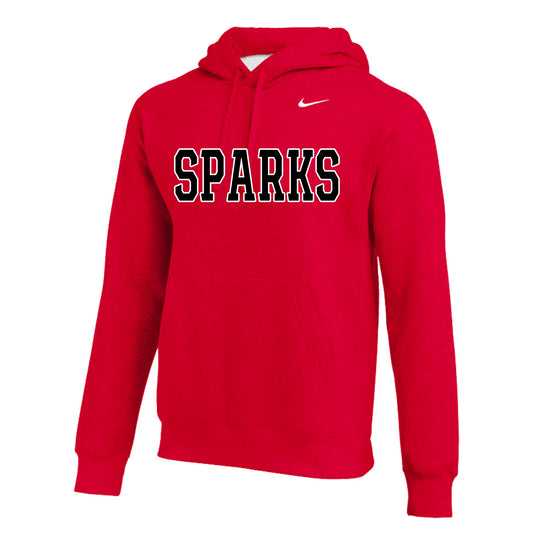 MENS NIKE SPARKS CLUB FLEECE HOODIE RED