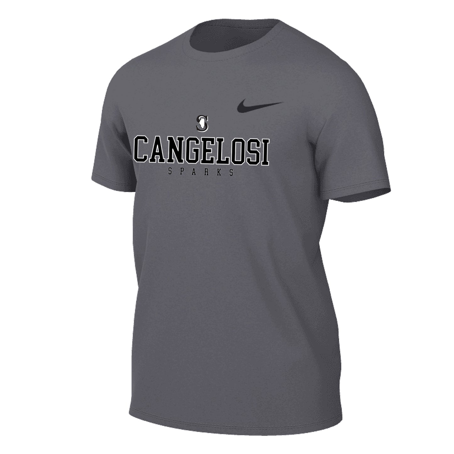 MENS NIKE SPARKS LEGEND SHORT SLEEVE GRAY