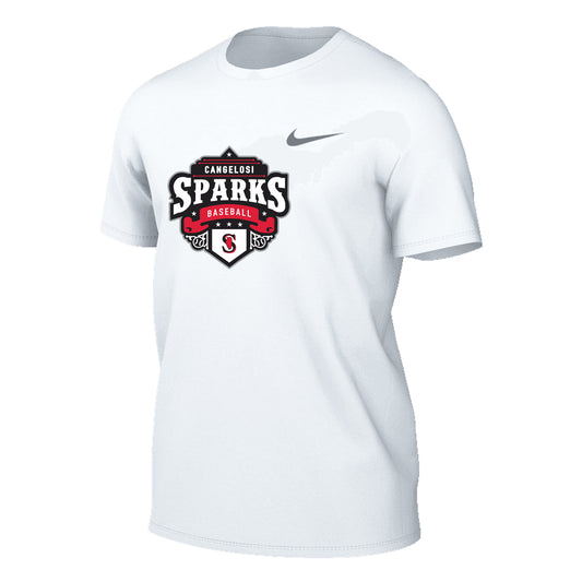 MENS NIKE SPARKS LEGEND SHORT SLEEEVE WHITE