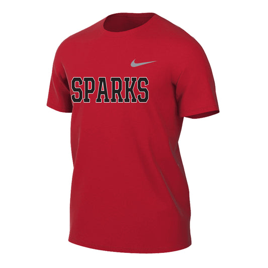 YOUTH NIKE SPARKS LEGEND SHORT SLEEVE RED