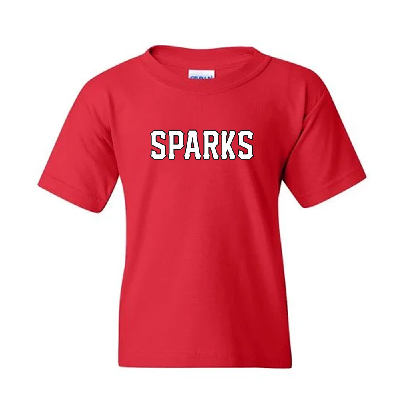 YOUTH GILDAN SPARKS SHORT SLEEVE TEE RED