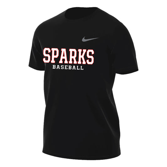 MENS NIKE SPARKS LEGEND SHORT SLEEVE BLACK