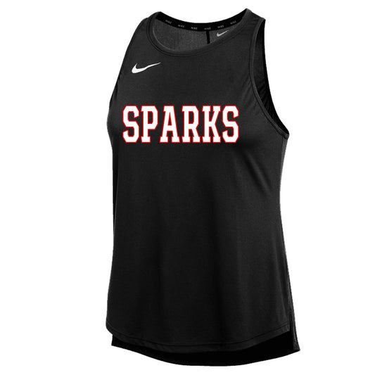 WOMENS NIKE SPARKS ONE TANK TOP BLACK
