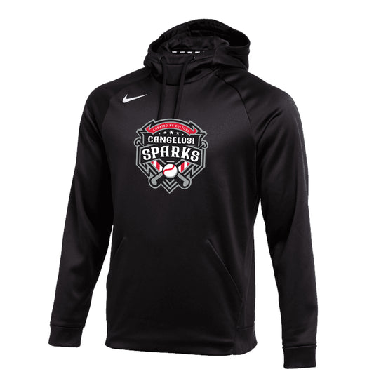 MENS NIKE SPARKS THERMA HOODIE BLACK